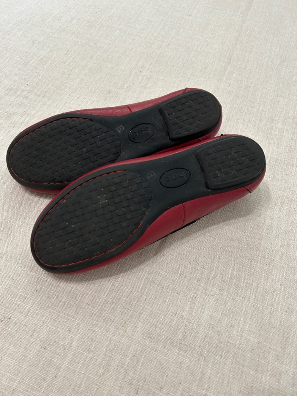 Born b.o.c. Shoes Women’s 8 Red Leather Floral Casual Driving Loafers - Picture 5 of 12